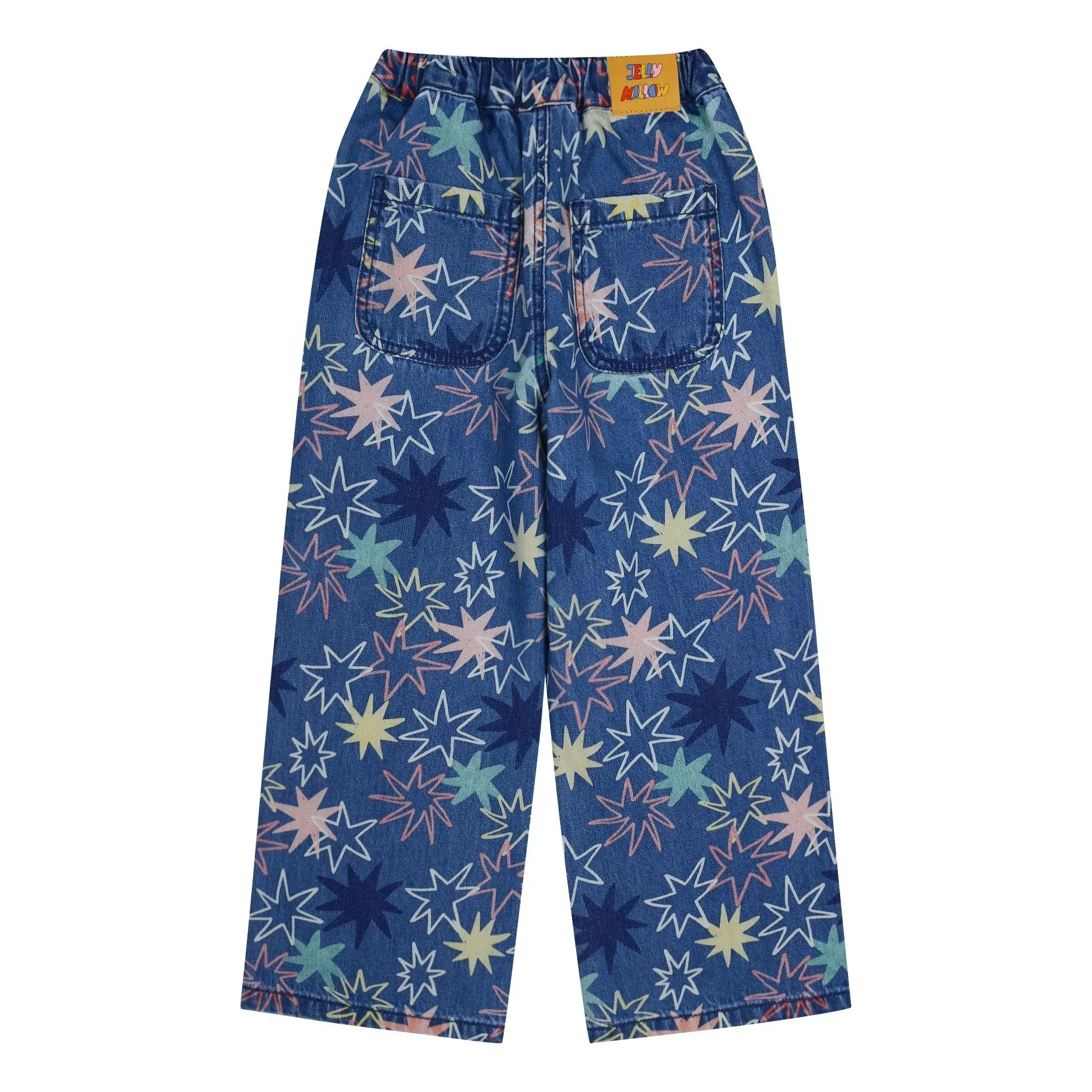 Jean Large Etoiles | Bleu- Image produit n°2
