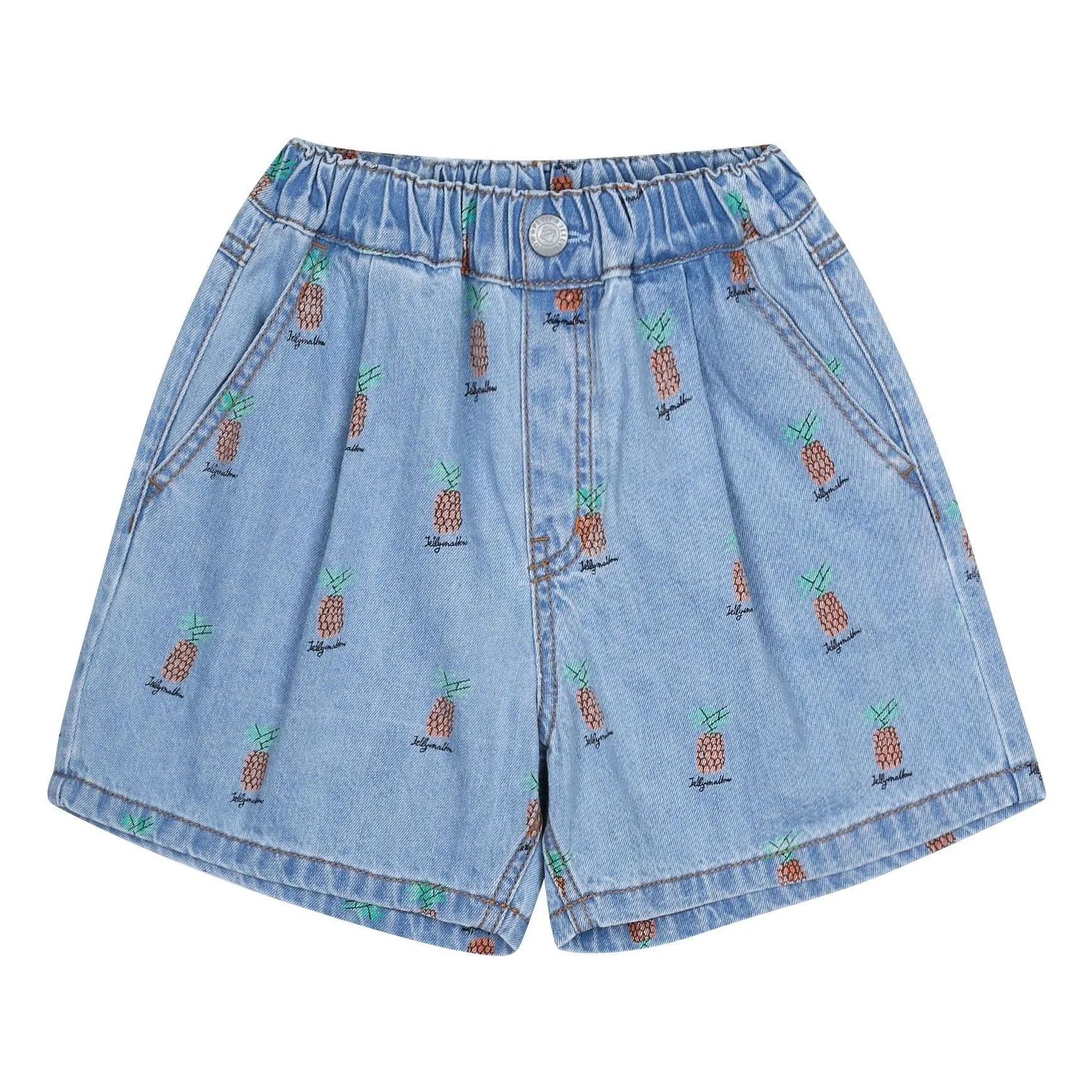 Jelly Mallow Blue Denim Pineapple Short