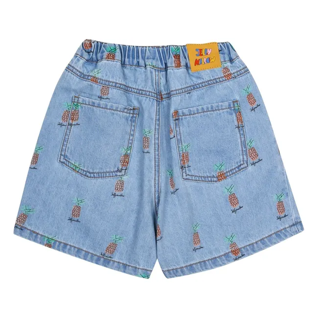 Pantalones cortos vaqueros con piña | Azul