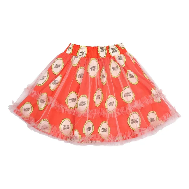 Gonna a specchio in tulle | Arancione