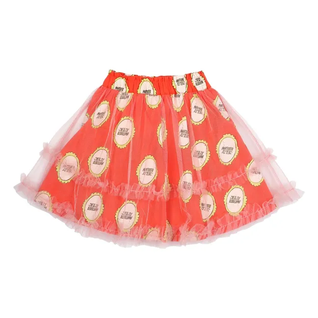 Tulle Mirror Skirt | Orange