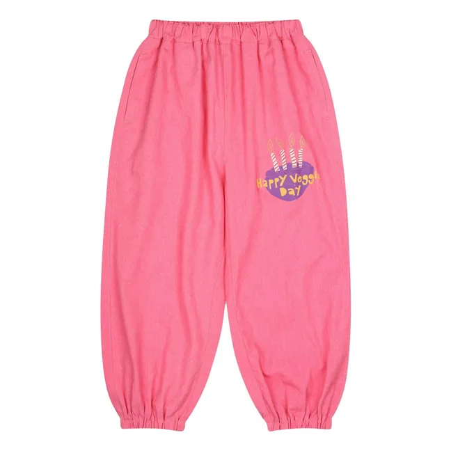 Pantalones Aladdin Happy Veggie Day | Rosa