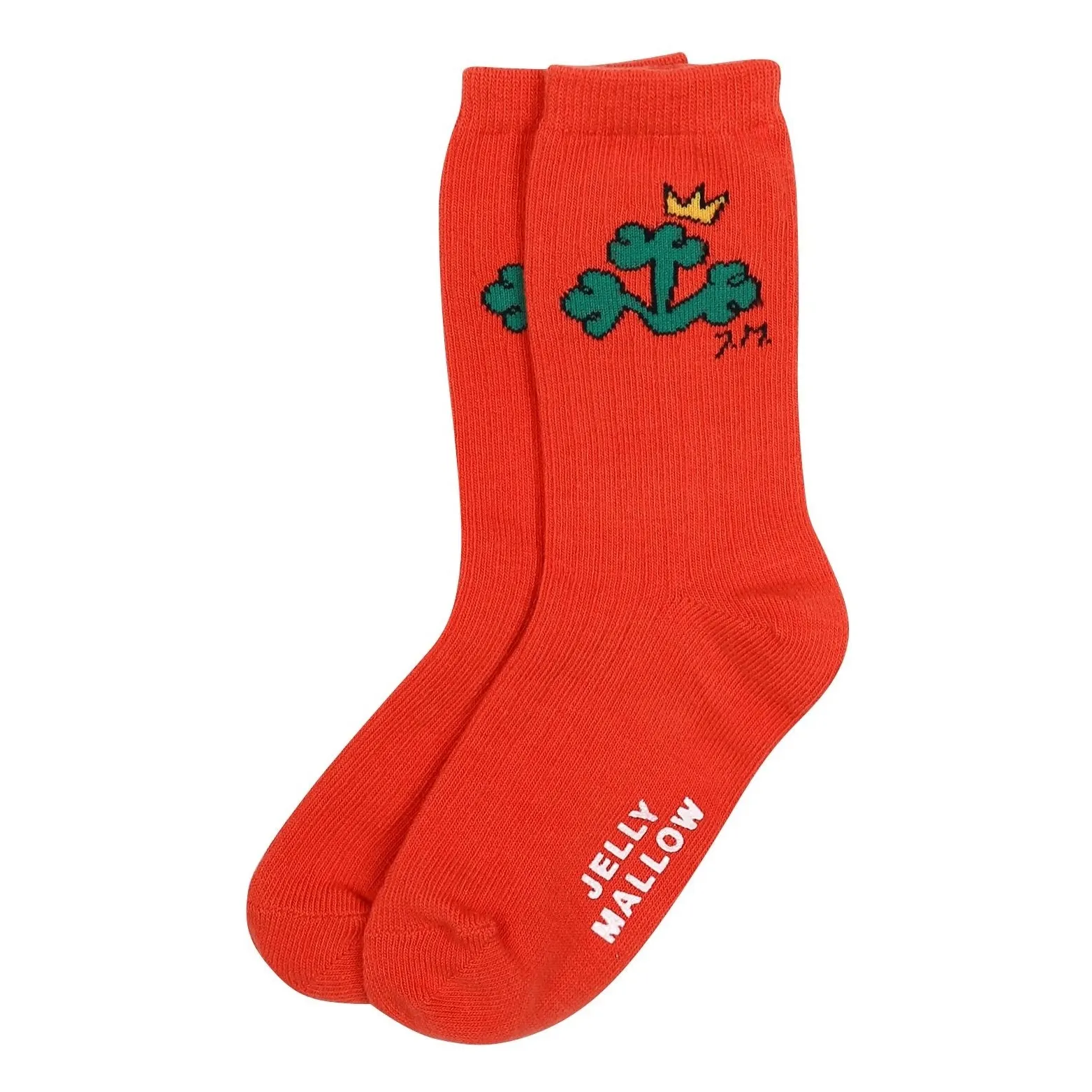 Jelly Mallow Red Set Of 2 Pairs Of Broccoli Socks