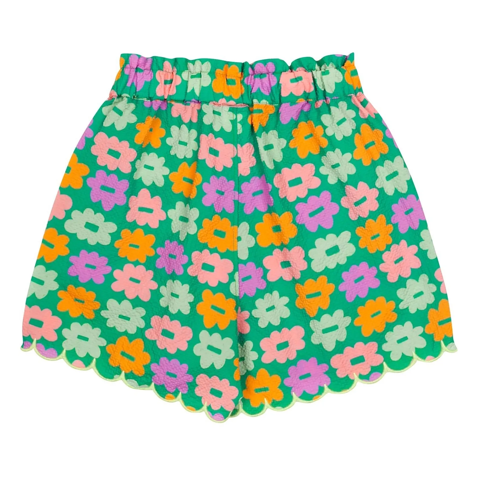 Short Fleuri Seersucker | Vert- Image produit n°3
