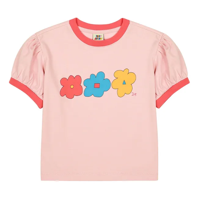 T-shirt Fleurs | Rose pâle