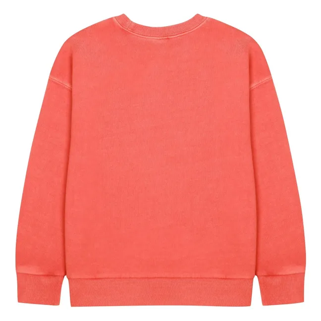 Apple Elephant sweatshirt | Coral