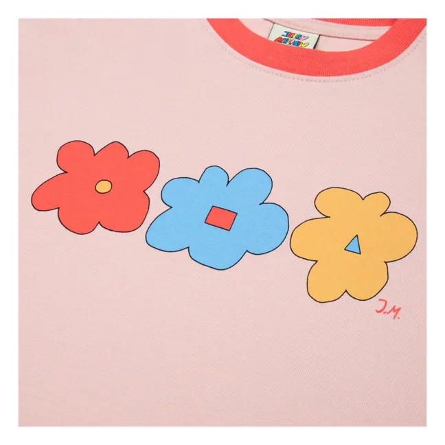 T-shirt Fleurs | Rose pâle
