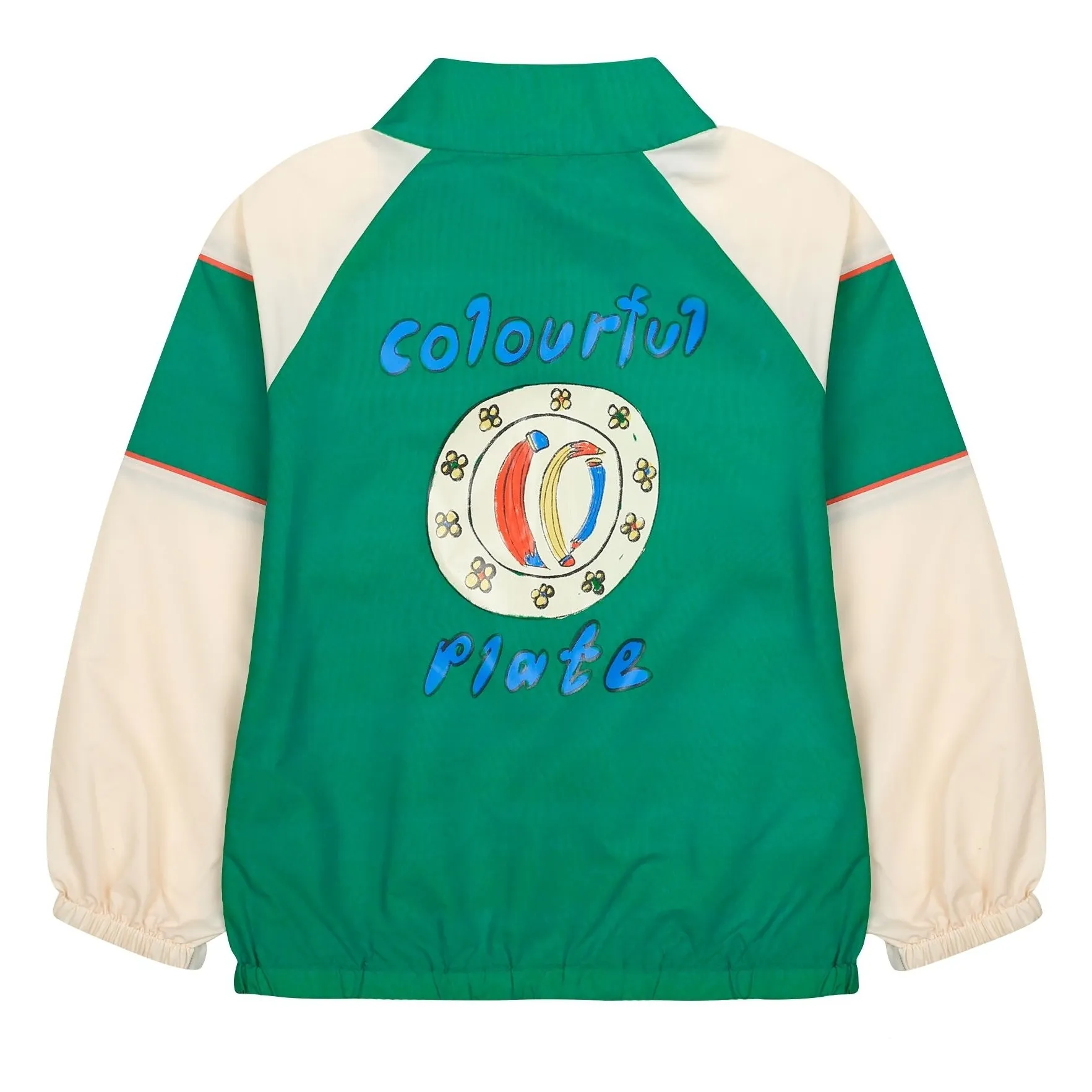 Jelly Mallow Green Colourful Plate Windbreaker