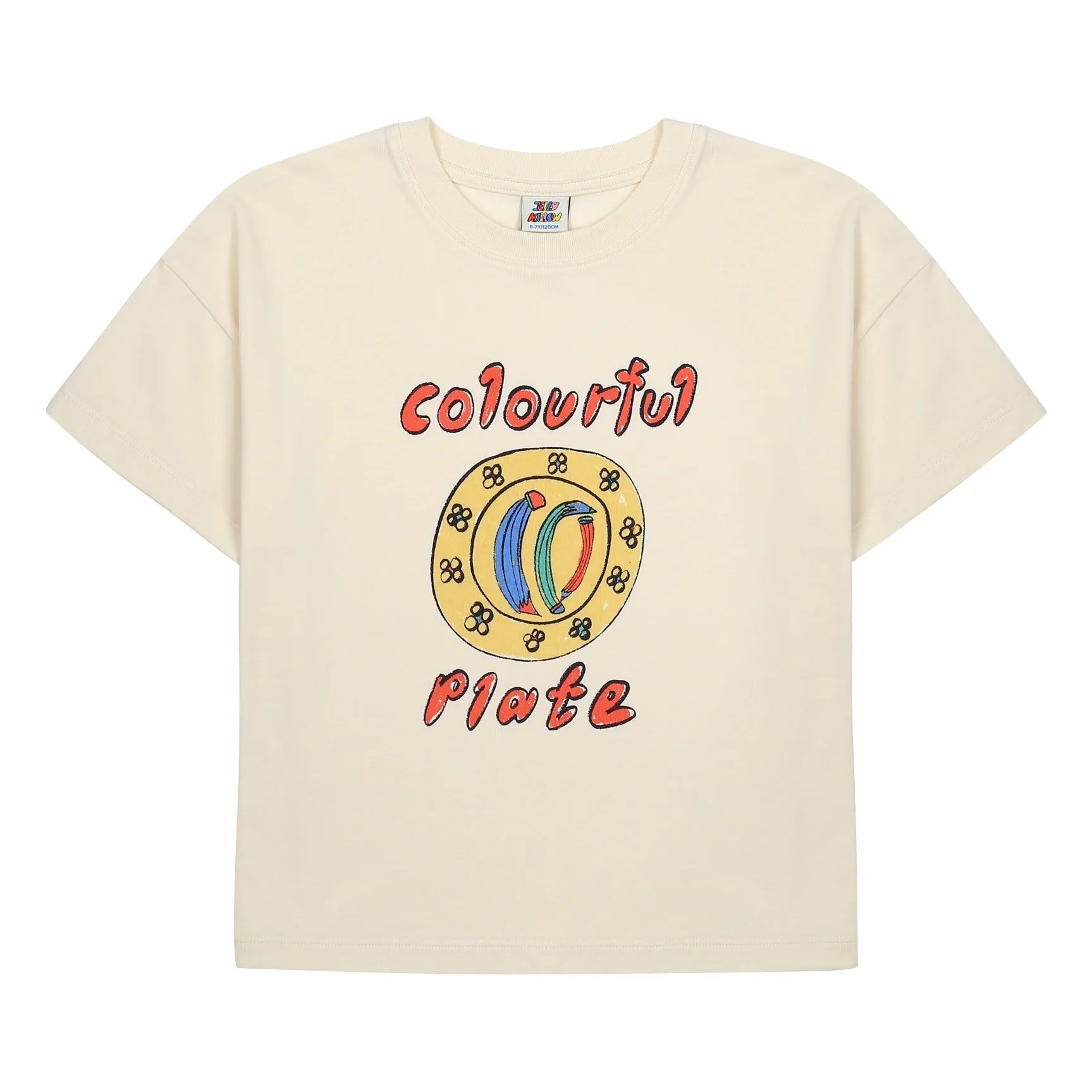Jelly Mallow Ivory Colourful Plate T-Shirt