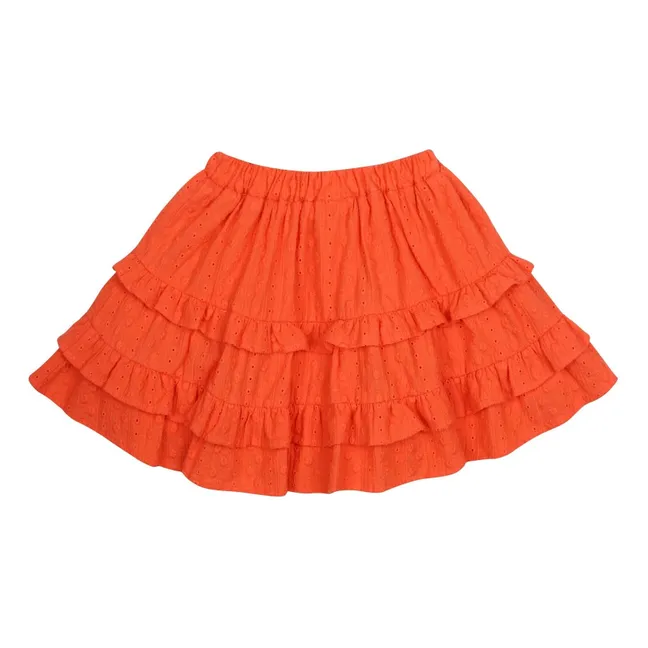 Cherry Ruffle Skirt | Orange