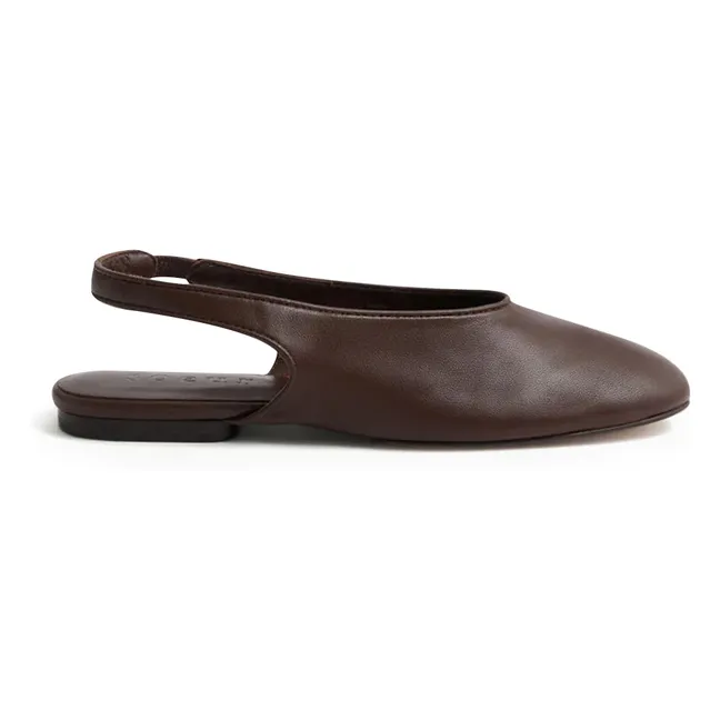 Bailarinas de piel Emmett | Chocolate