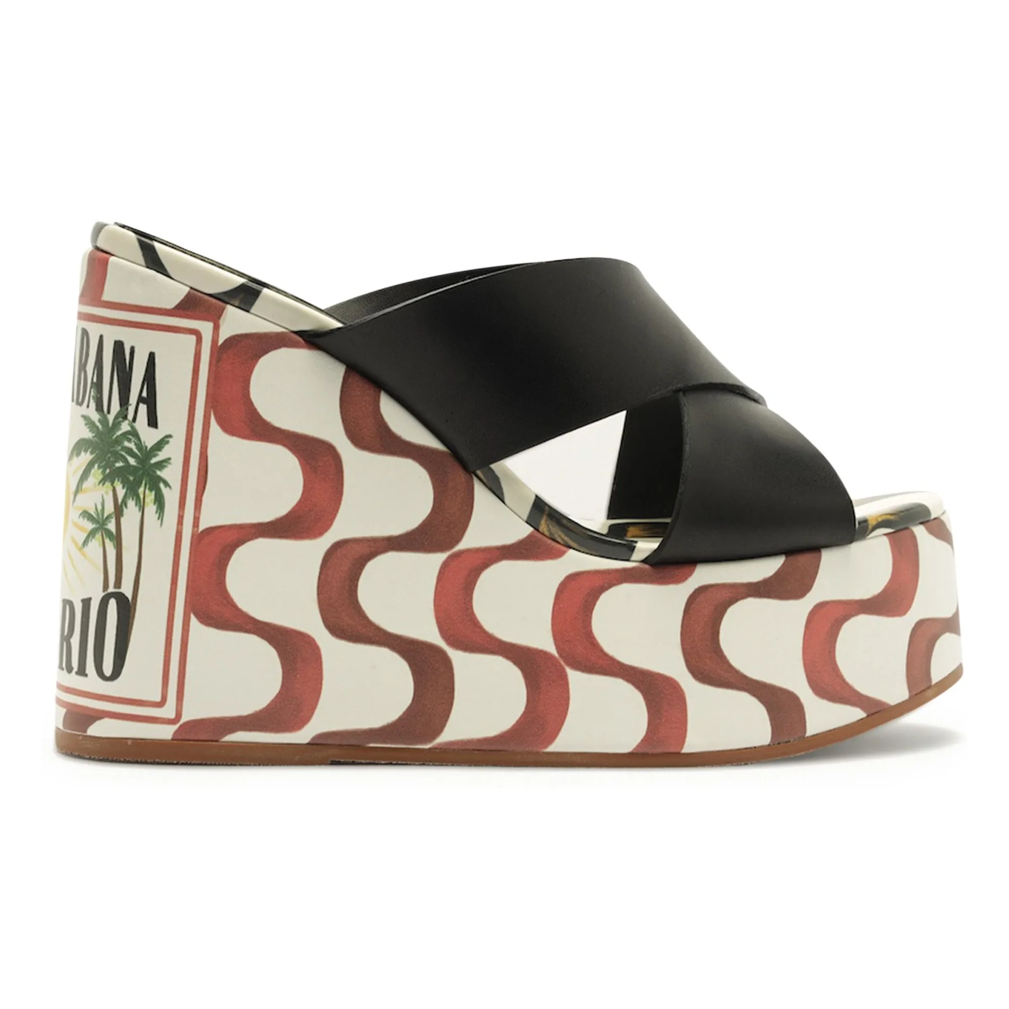 Farm Rio Black Copacabana Platform Sandals