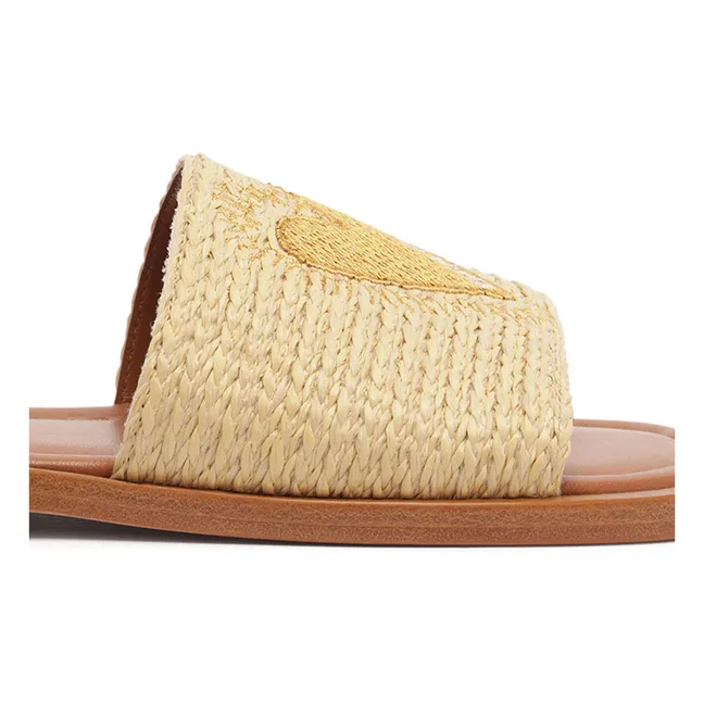 Sandales Raphia Coeur | Sable