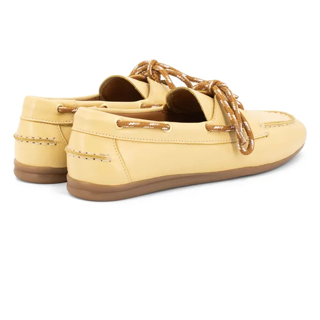 Zapatos náuticos de piel Kimana | Amarillo
