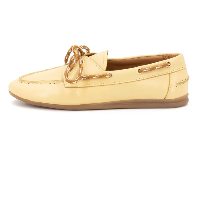 Zapatos náuticos de piel Kimana | Amarillo