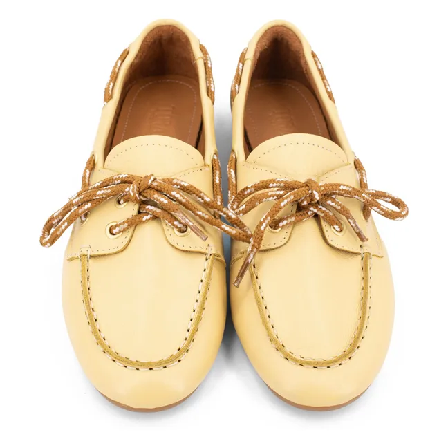 Zapatos náuticos de piel Kimana | Amarillo