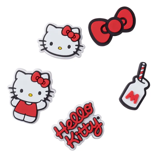 Set de 5 Hello Kitty Jibbitz | Rojo