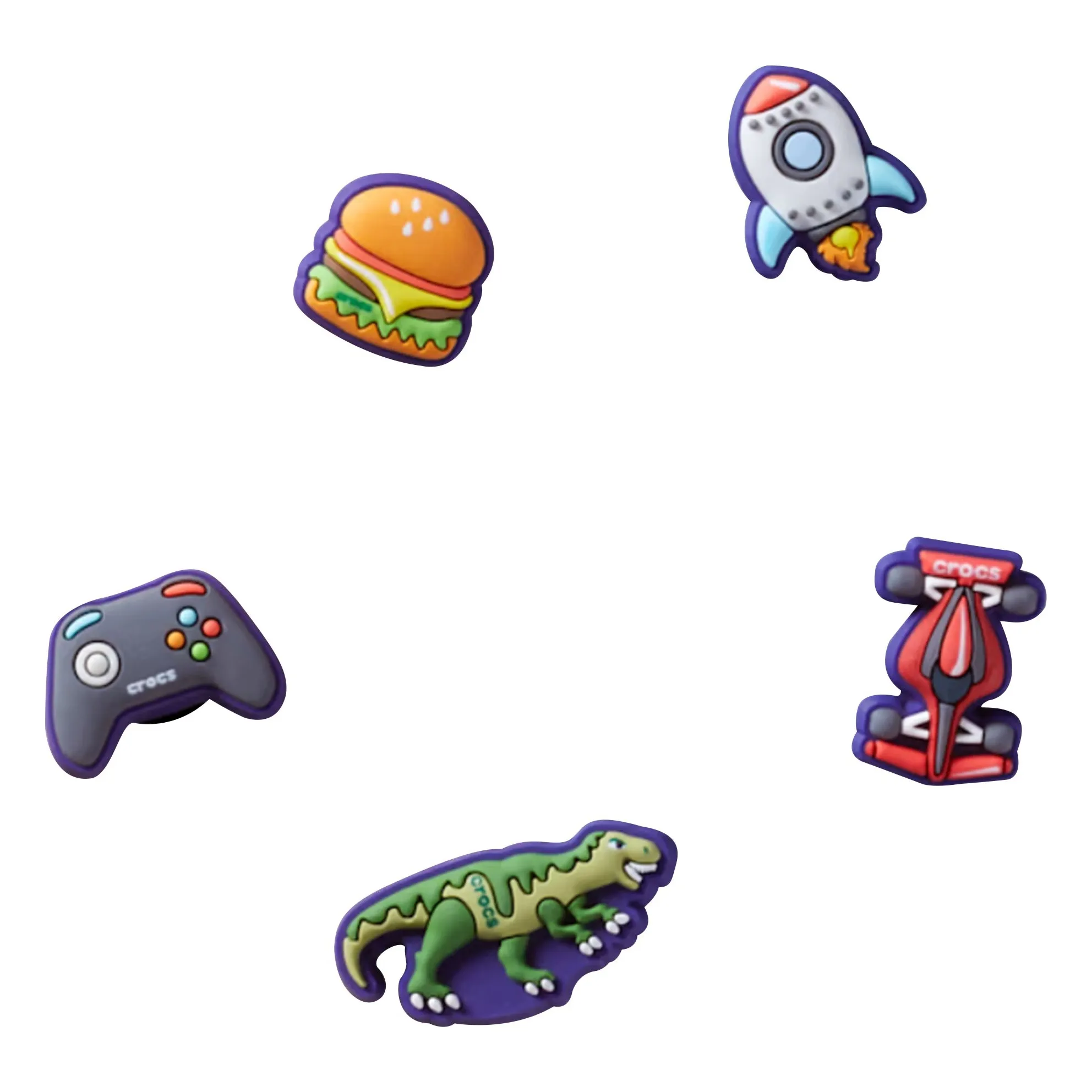 Set de 5 Jibbitz Tiny Boy | Gris- Image produit n°0