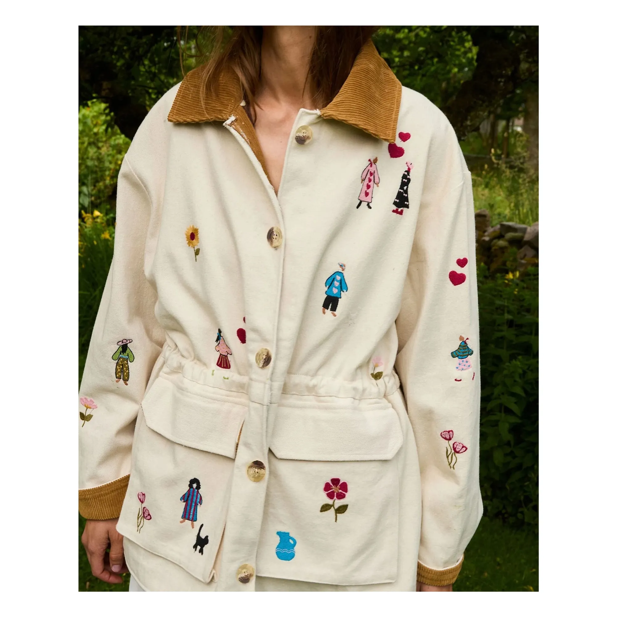 Veste Cara Coton Bio | Ecru- Image produit n°4