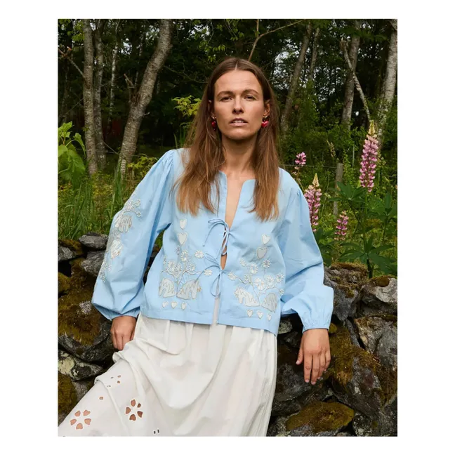 Blouse Maggan Coton Bio | Bleu