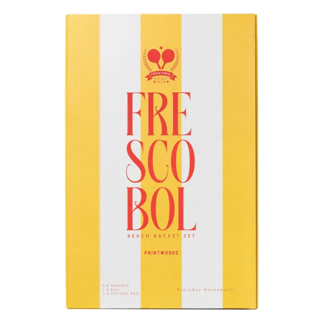 Racchette da spiaggia Frescobol - Set di 2 pezzi | Giallo
