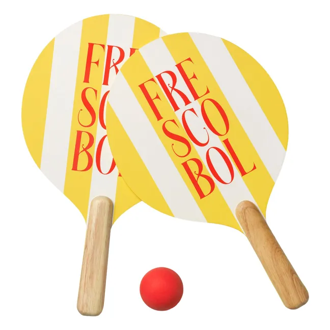 Raquettes de plage Frescobol - Set de 2 | Jaune