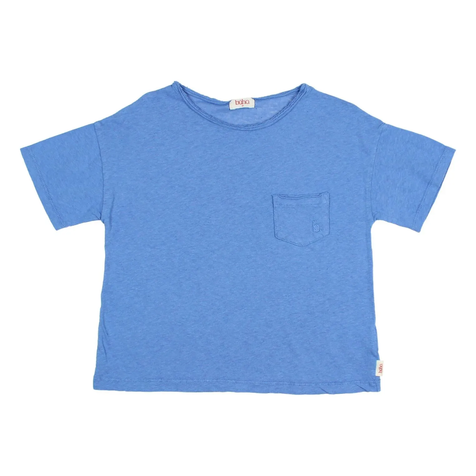 Búho - T-shirt à manches courtes en lin - Bleu indigo - 2 ans