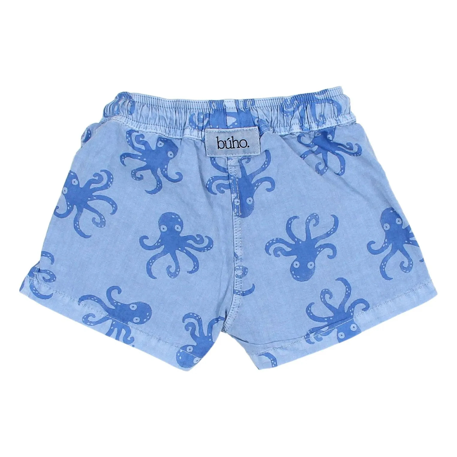 Short de Bain Pieuvres Coton Bio | Bleu- Image produit n°1