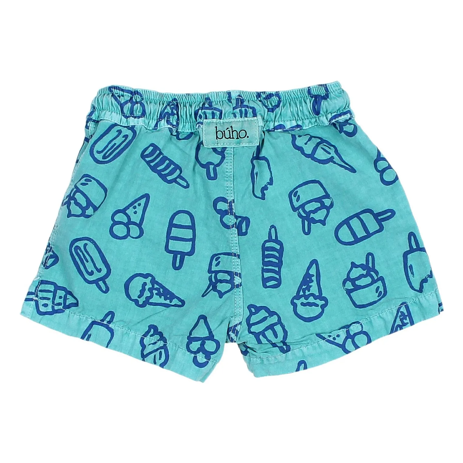 Short de Bain Glaces Coton Bio Bébé | Bleu turquoise- Image produit n°1