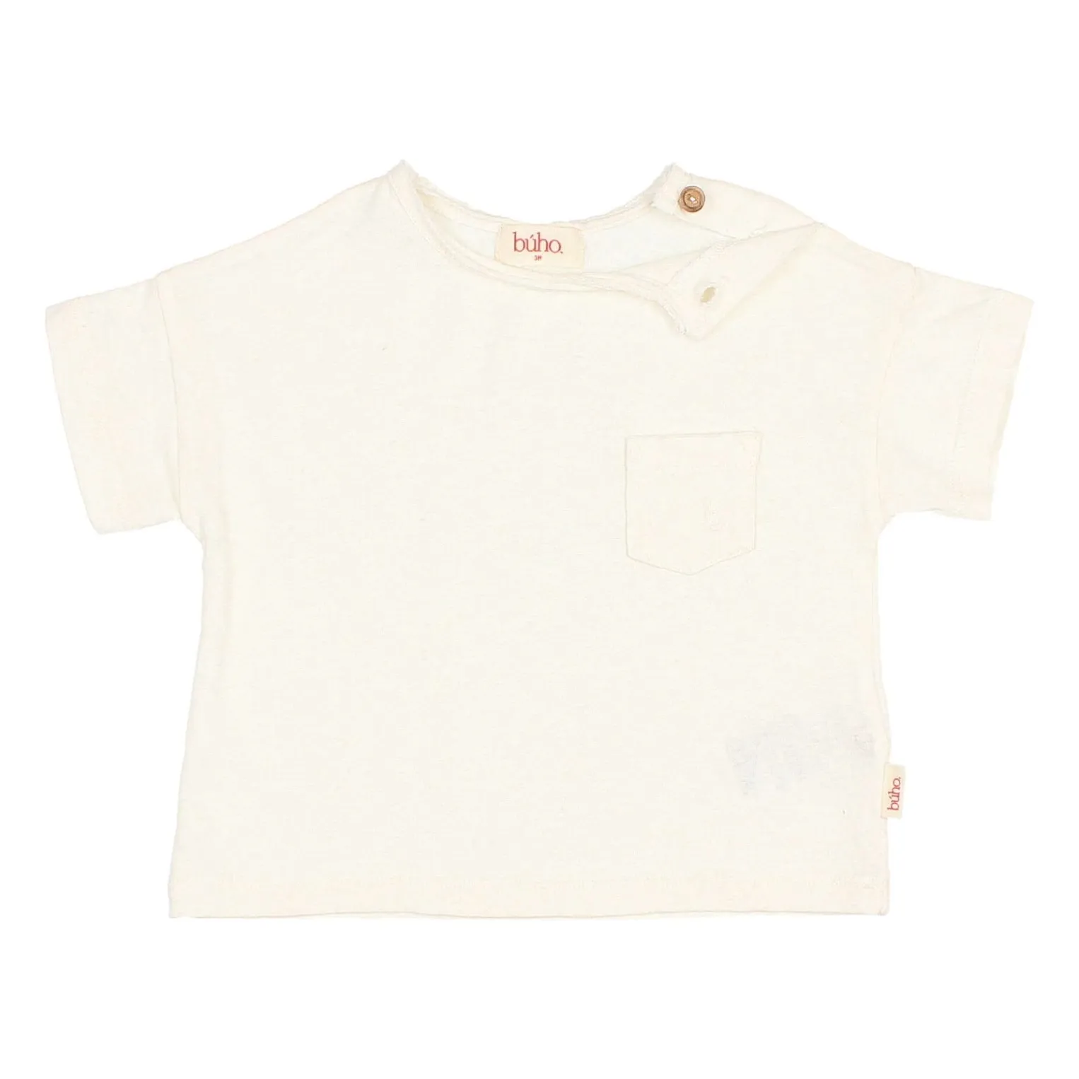 T-shirt Poche Lin | Blanc- Image produit n°1