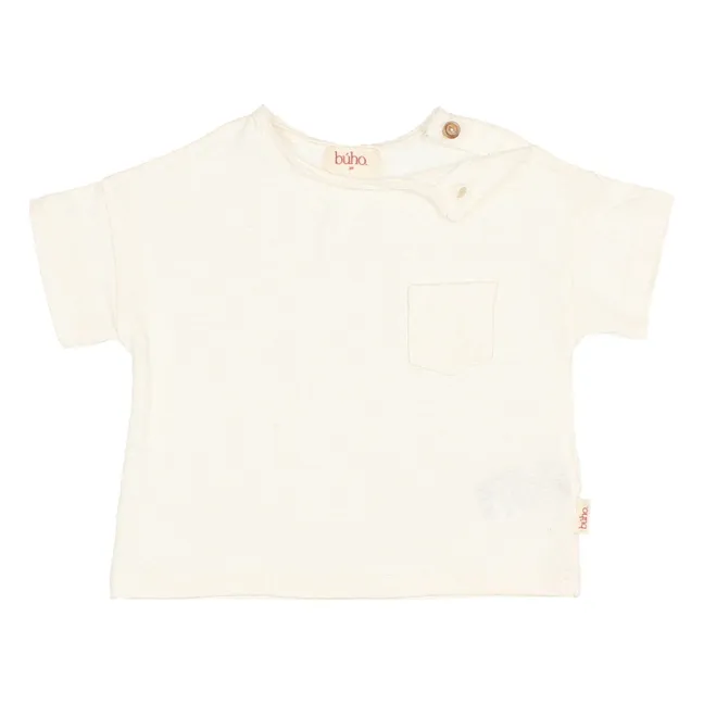 T-shirt Poche Lin | Blanc