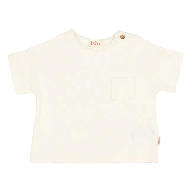 T-shirt Poche Lin | Blanc