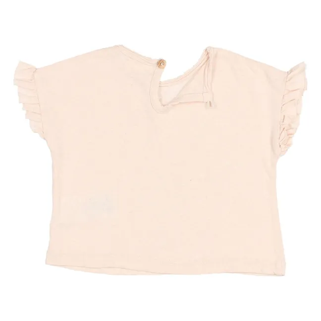 T-shirt Volants Lin Bébé | Rose pâle