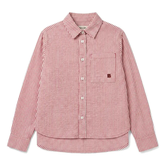 Clap Camisa de rayas | Rojo Cereza