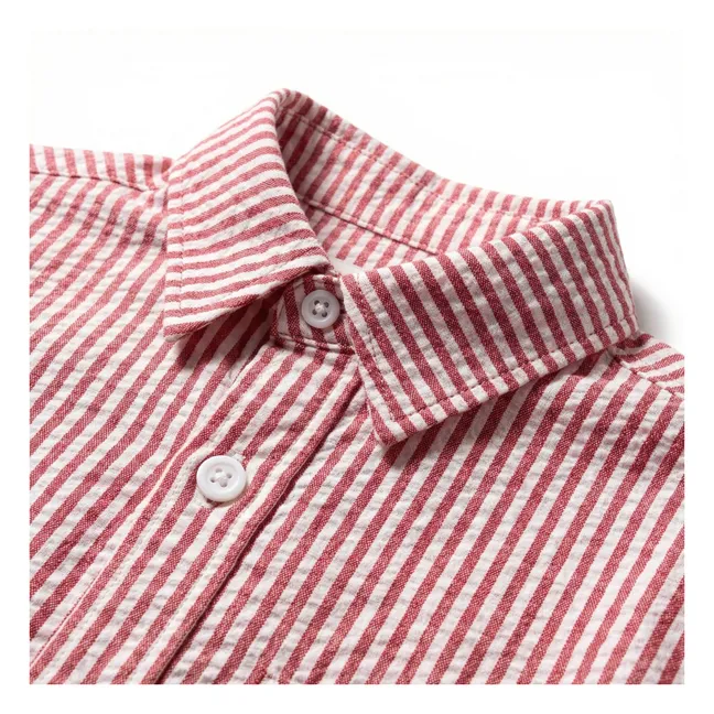 Clap Camisa de rayas | Rojo Cereza