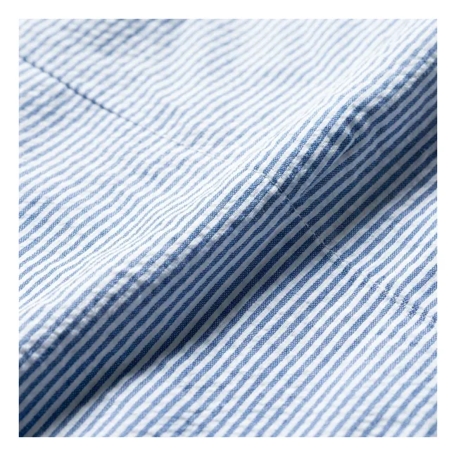 Abito grembiule a righe Pia | Blu reale