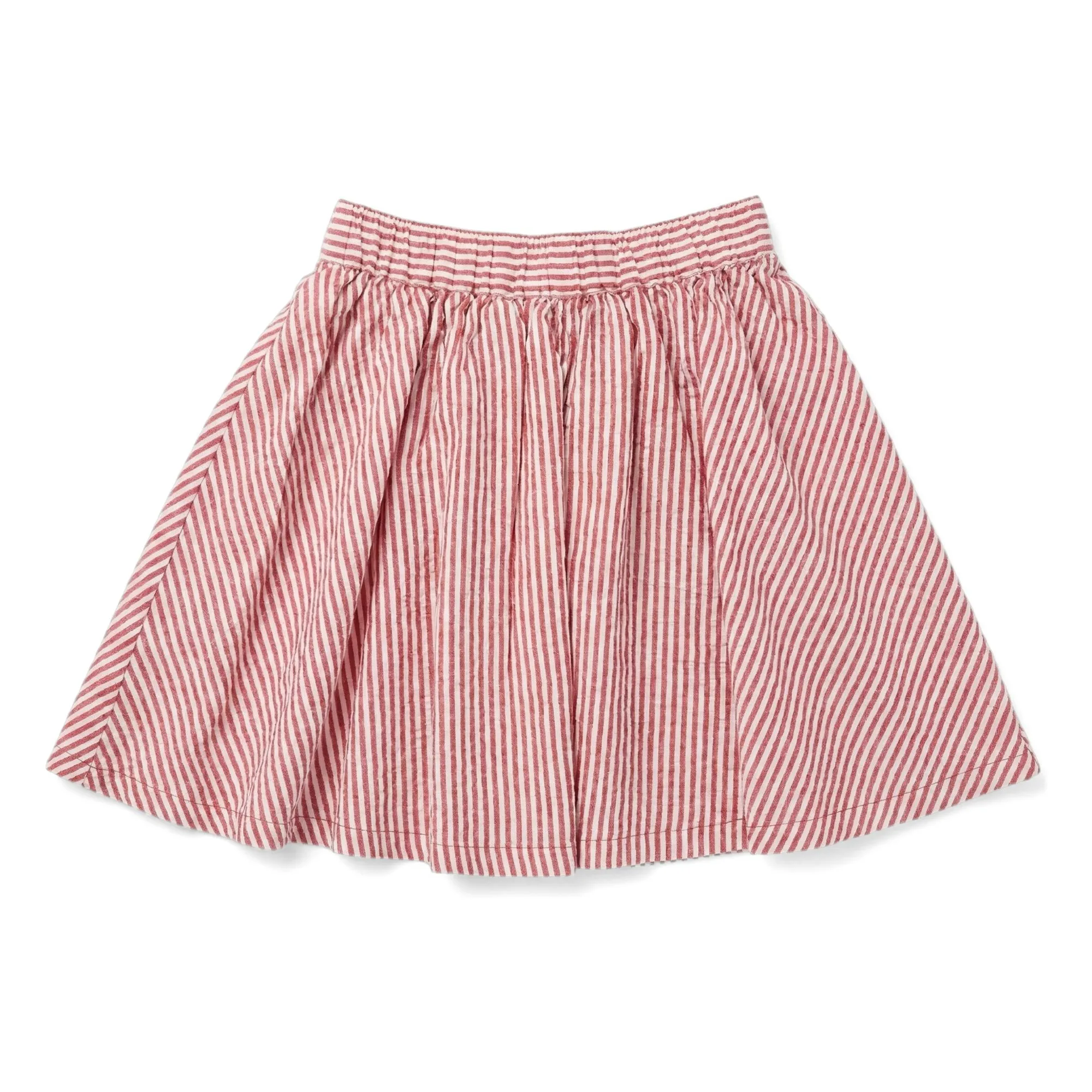 Smallable Kid Cherry Red Melody Striped Skirt