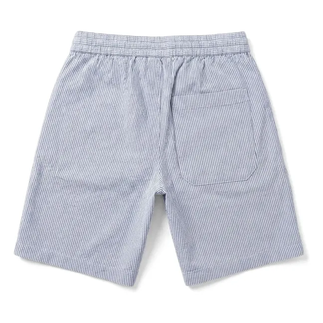 Weite Shorts Tom gestreift | Königsblau
