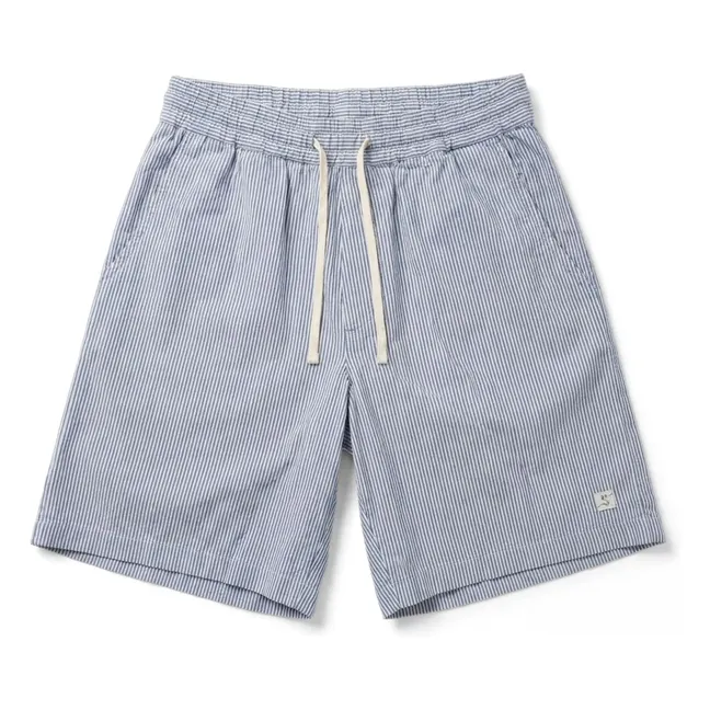 Weite Shorts Tom gestreift | Königsblau