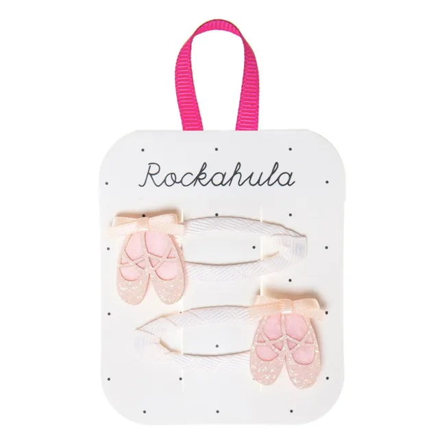 Lote de 2 clips Bailarina | Rosa empolvado