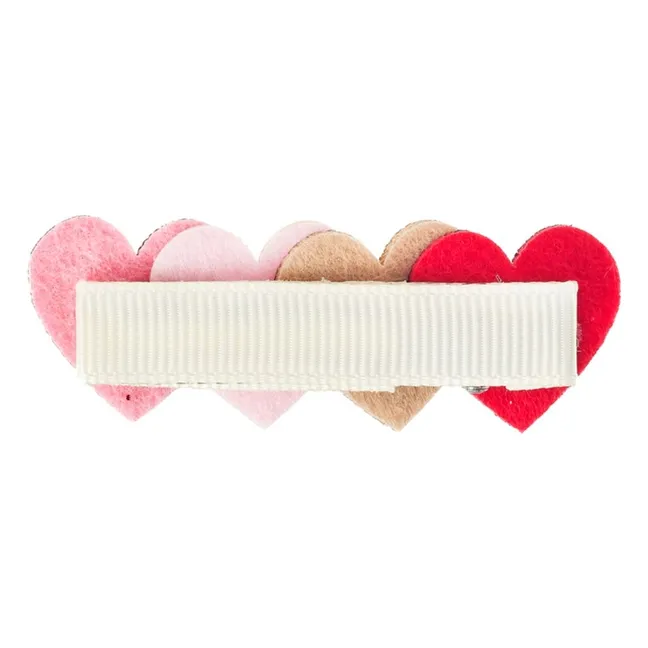 Lot de 2 Barrettes Cœurs | Rose