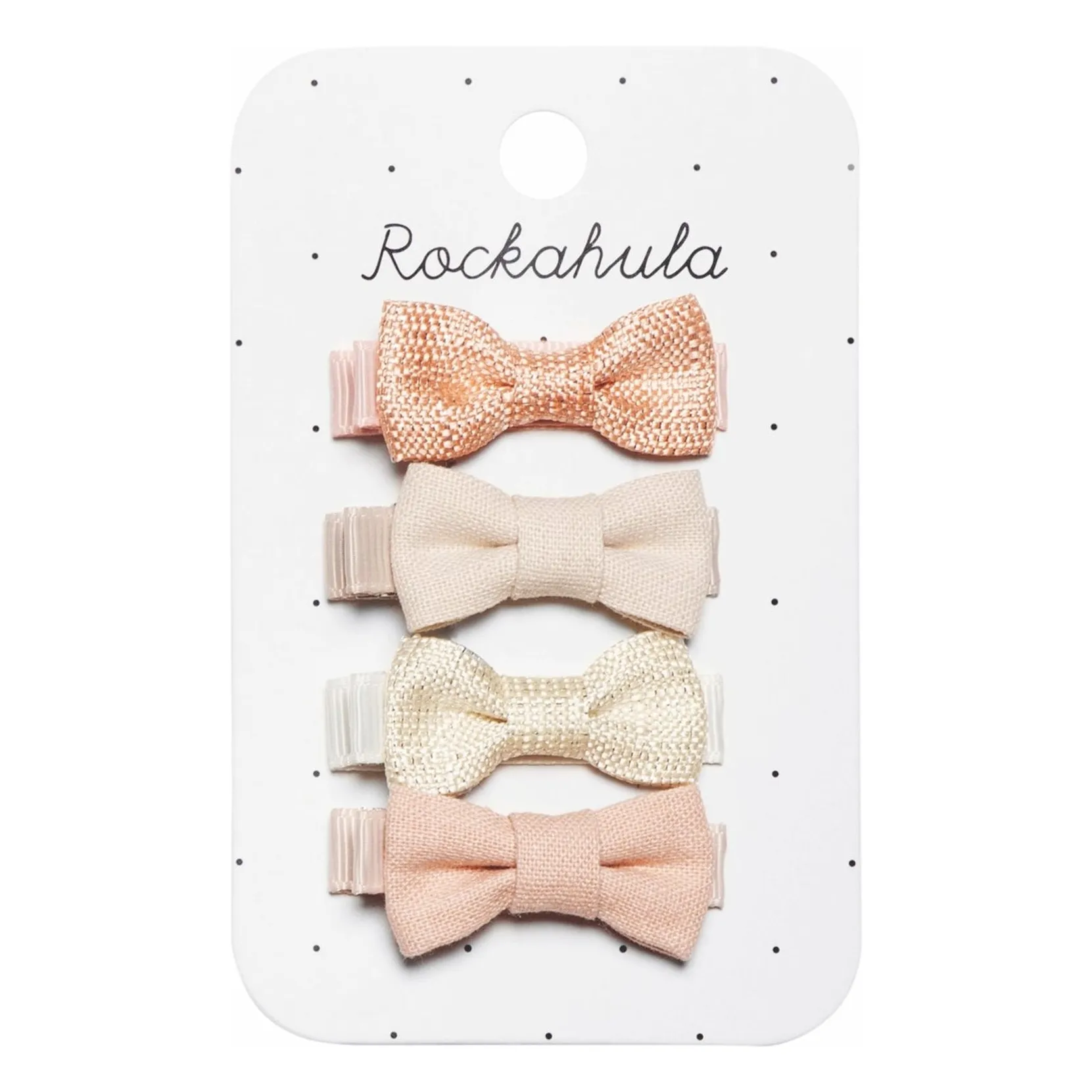 Lot de 4 Barrettes Nœud | Rose- Image produit n°0
