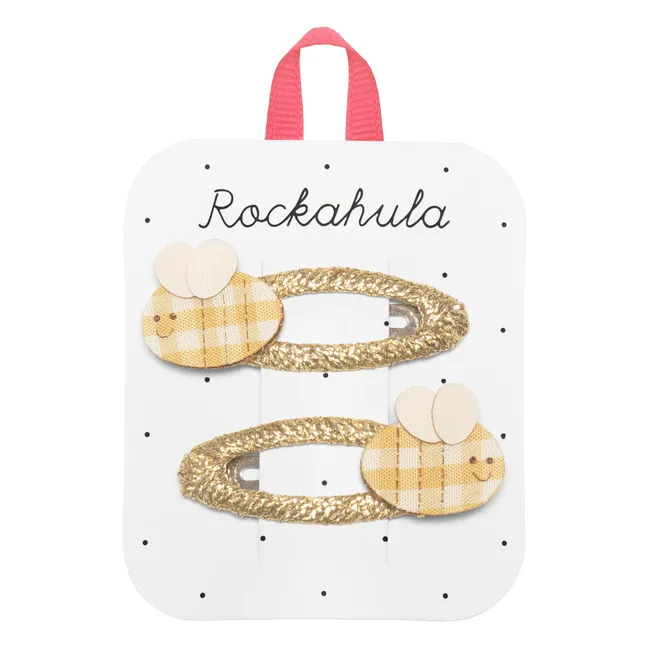 Lot de 2 Barrettes Beryl Abeilles | Doré