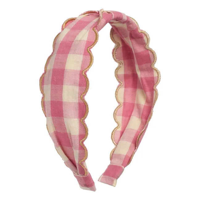 Festoon Vichy headband | Pink