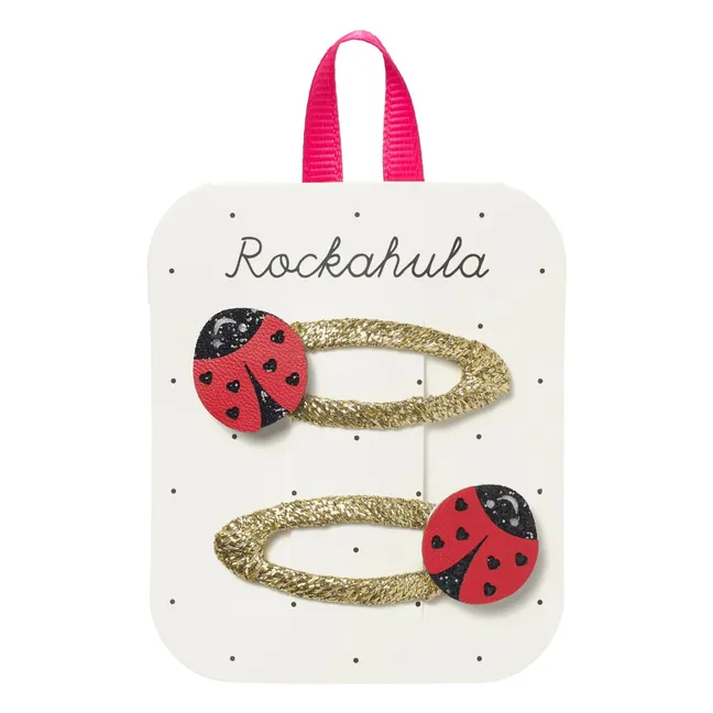 Lot de 2 Barrettes Coccinelles | Rouge