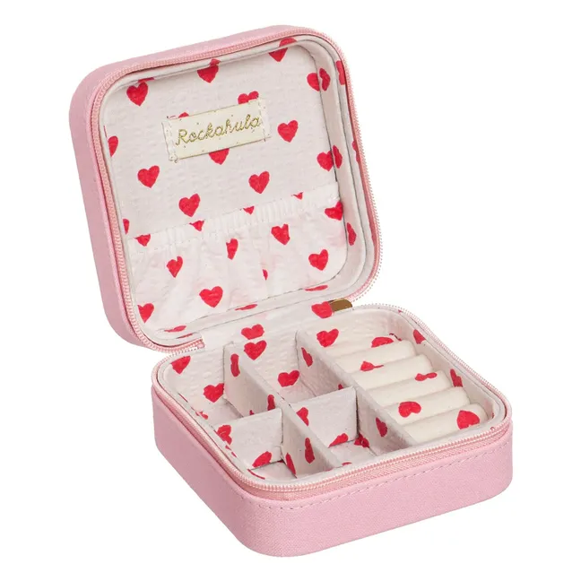 Boîte à Bijoux Cœurs | Rose pâle