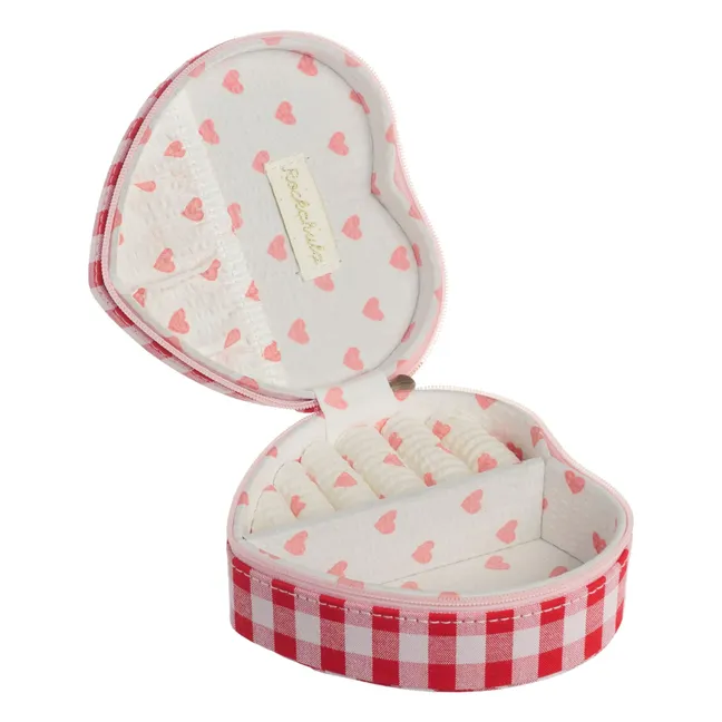 Boîte à Bijoux Cœur Vichy | Rouge
