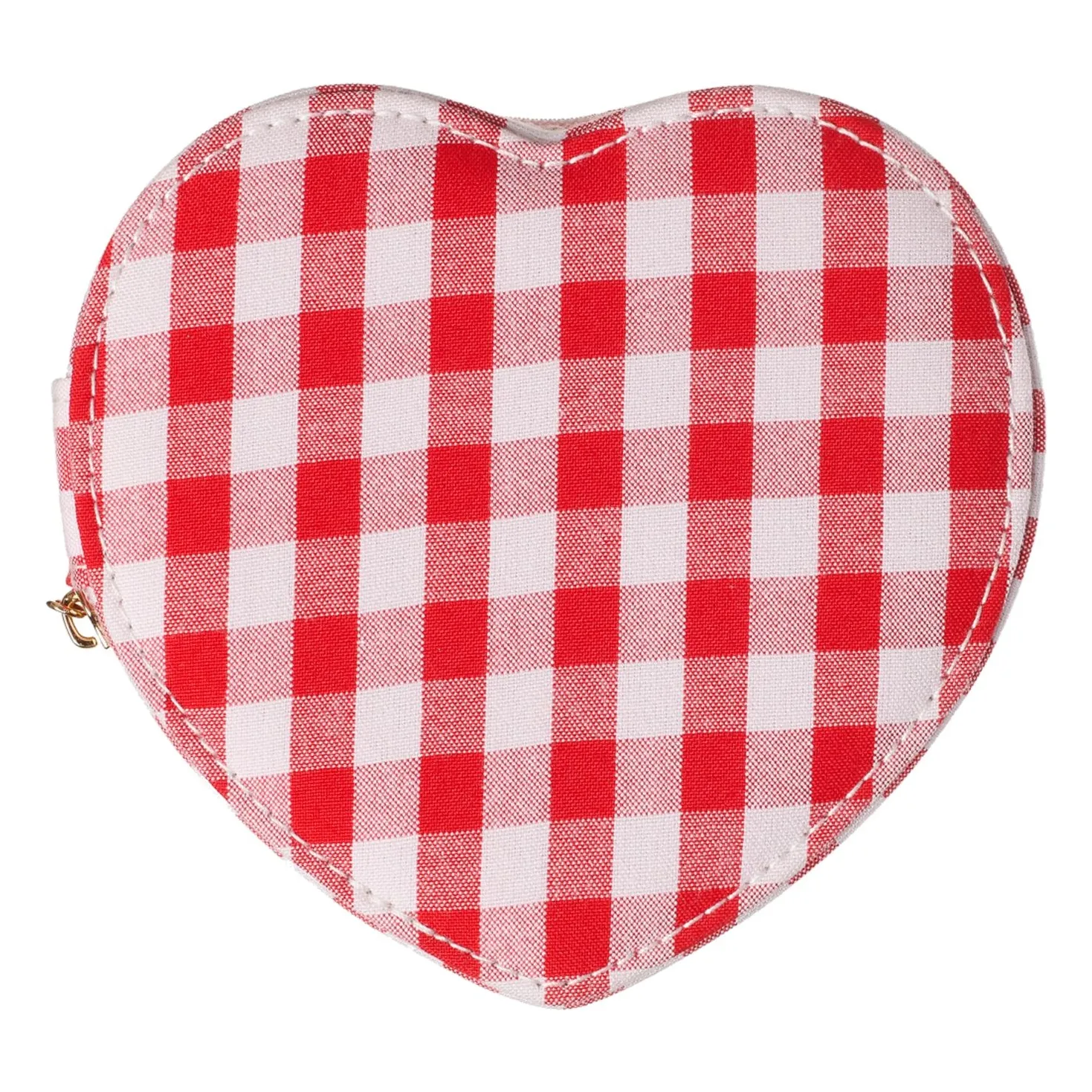 Boîte à Bijoux Cœur Vichy | Rouge- Image produit n°0