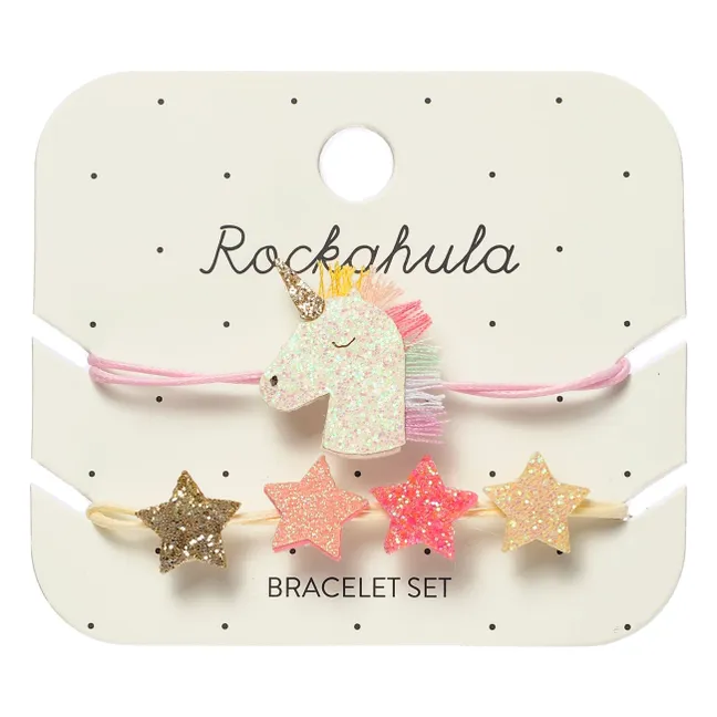 Lot de 2 Bracelets Licorne | Rose pâle