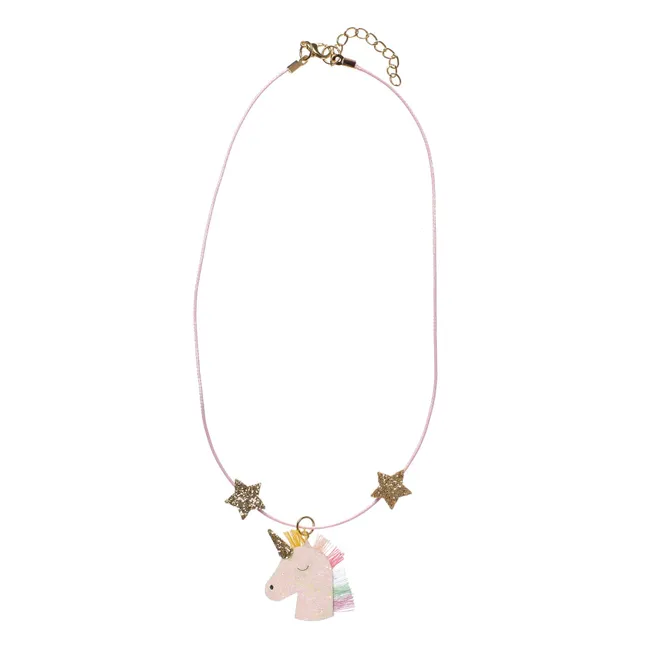 Collar unicornio | Rosa Pálido